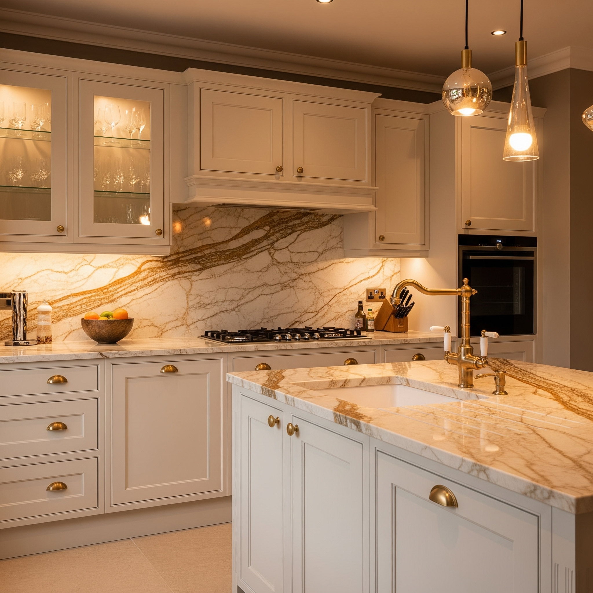 Classic White with Gold Finishes